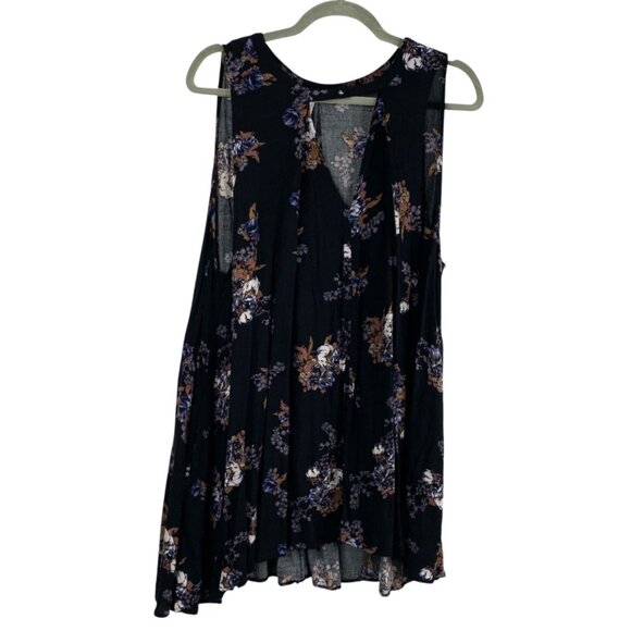 Free People Dresses & Skirts - Free People Floral Snap Out Of It Swing Dress Side Pockets Loose Fit Size Large